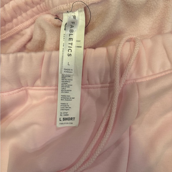 Fabletics Cozy Fleece Wide Leg Sweatpant Pink Short - Picture 4 of 4